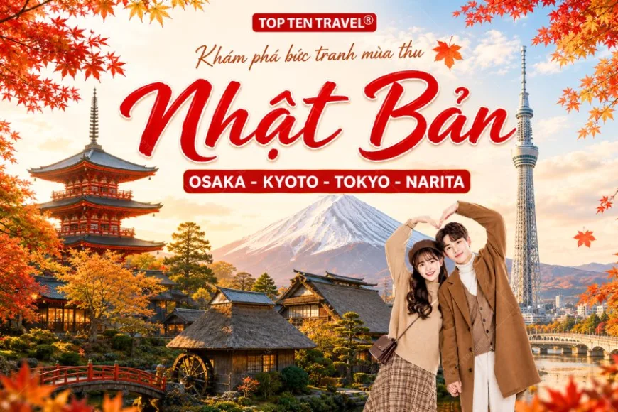 Tour Nhật Bản Mùa Thu 2026 | Osaka - Kyoto - Nagoya - Tokyo (No Shop)